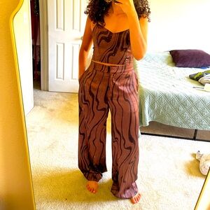 Two peice silky jumpsuit